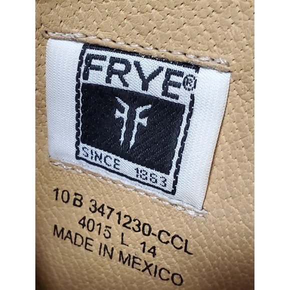 Frye Izzy Artisan Bootie/Mule 10 Brown Leather Chunky Heel Slingback Peep Toe - Picture 12 of 14